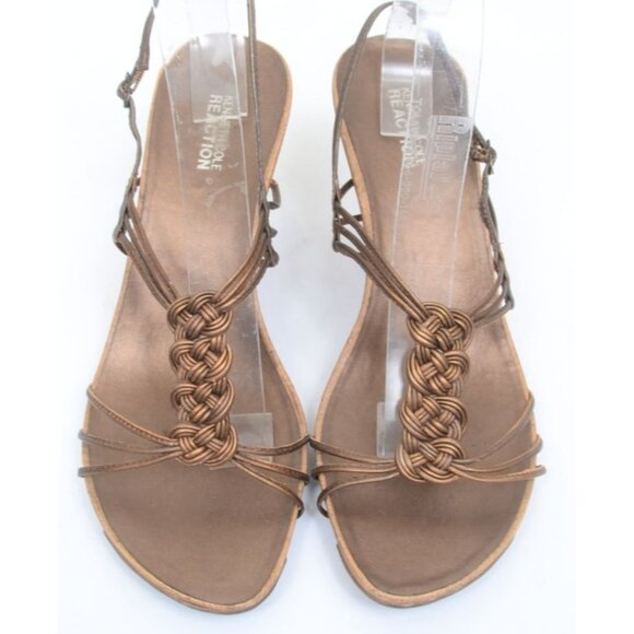 Kenneth Cole Braided Slingback Leather Strappy Wedge Sandals Women's 10 - Picture 6 of 6